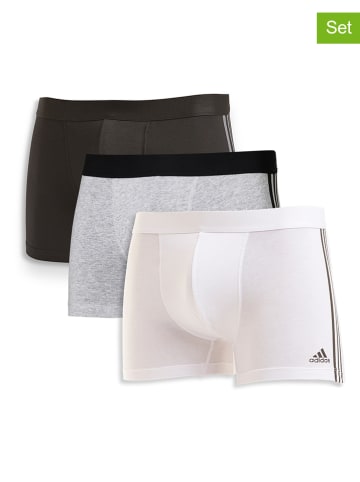 adidas 3-delige set: boxershorts zwart/grijs/wit