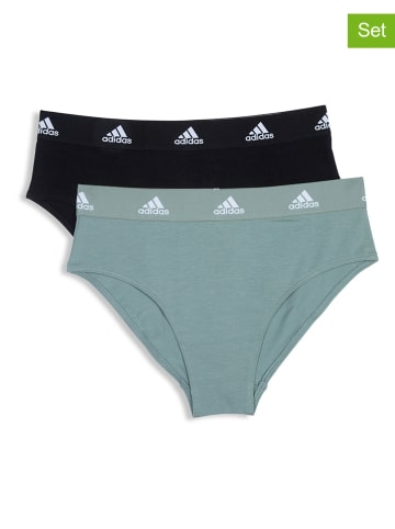 adidas 2-delige set: hipsters olijfgroen/zwart