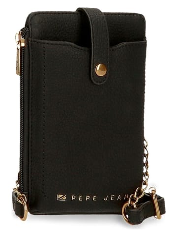 Pepe Jeans Torebka w kolorze czarnym na telefon - 9,5 x 16,5 x 4 cm