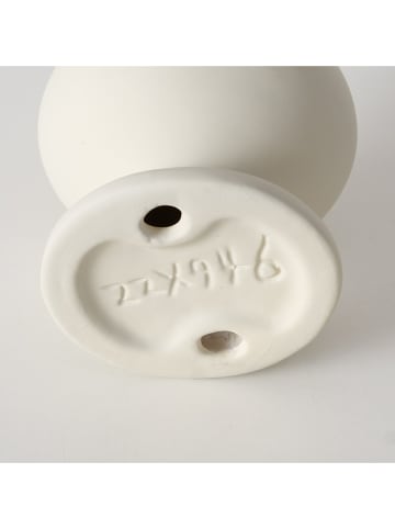 Boltze 2-delige set: kaarshouders "Rimona" wit - (H)12 cm