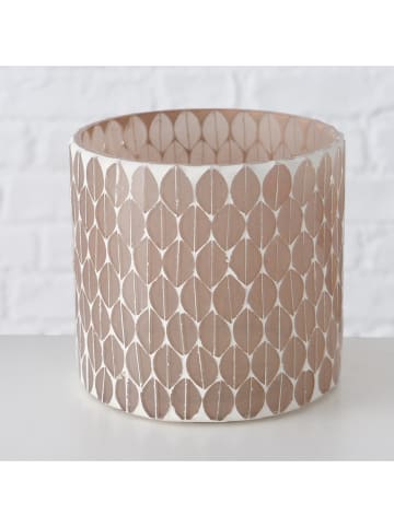 Boltze 2er-Set: Windlichter "Lepida" in Beige