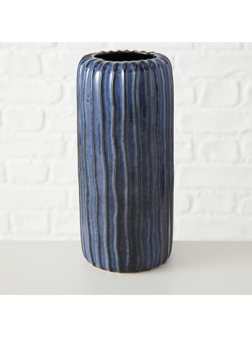 Boltze 2er-Set: Vasen "Aquarel" in Blau - (H)24 cm