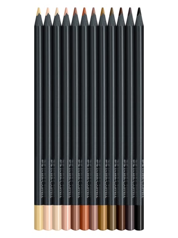 Faber-Castell 2er-Set: Buntstifte "Black Edition - Skin Tones" - 2x 12 Stück