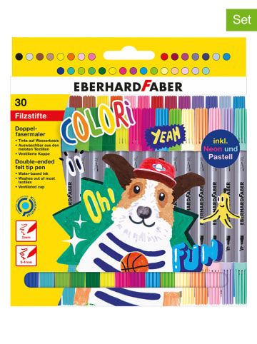 Eberhard Faber 2-delige set: viltstiften "Colori" - 2x 30 stuks