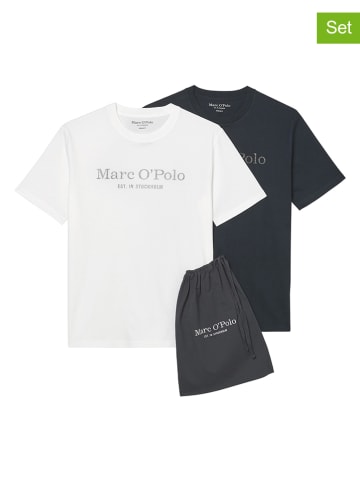 Marc O´Polo 2er-Set: Shirts in Weiß/ Schwarz
