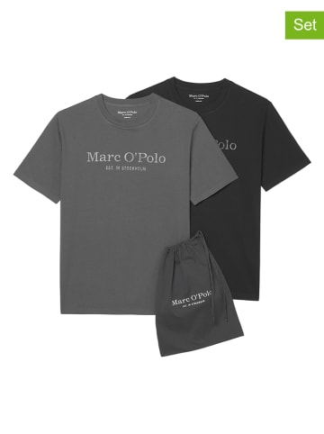 Marc O´Polo 2er-Set: Shirts in Schwarz/ Grau