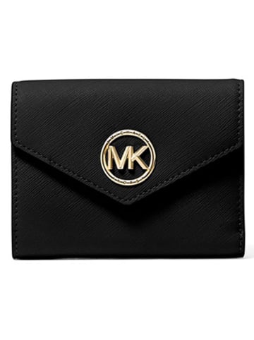 Michael Kors Skórzany portfel w kolorze czarnym - 11,5 x 9 x 3,5 cm