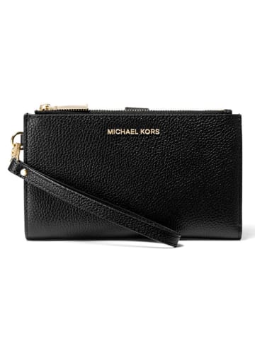 Michael Kors Skórzana kopertówka w kolorze czarnym - 13,5 x 11,5 x 8 cm