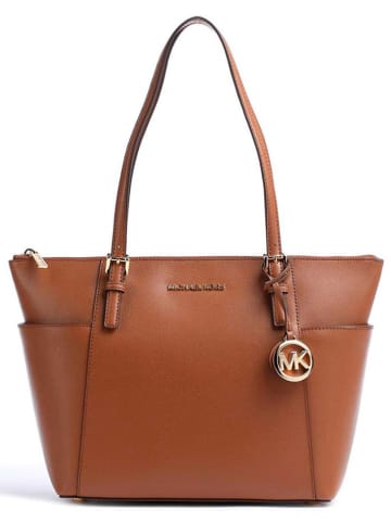 Michael Kors Skórzana torebka w kolorze jasnobrązowym - 28 x 25 x 11 cm