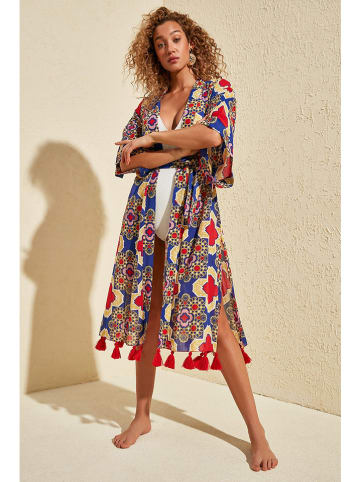 trendyol Kimono rood/blauw/geel