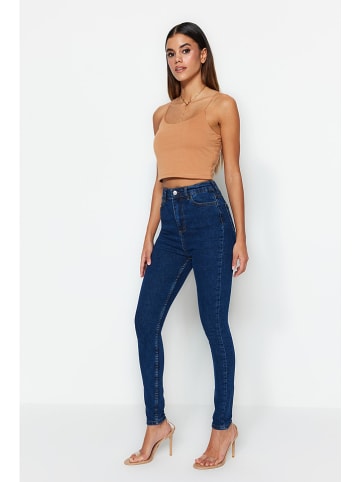 trendyol Spijkerbroek - skinny fit - donkerblauw