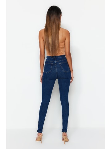 trendyol Spijkerbroek - skinny fit - donkerblauw