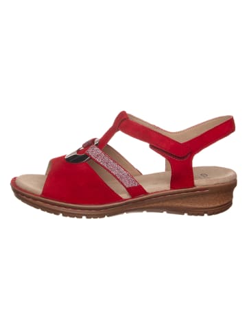 Ara Shoes Skórzane sandały w kolorze czerwonym