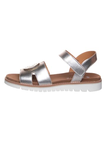 Ara Shoes Leder-Sandalen in Silber