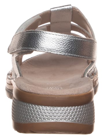 Ara Shoes Leren sandalen zilverkleurig