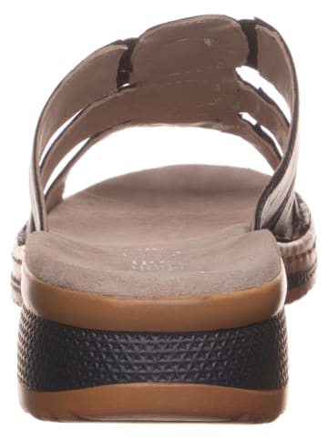 Ara Shoes Skórzane klapki w kolorze czarnym