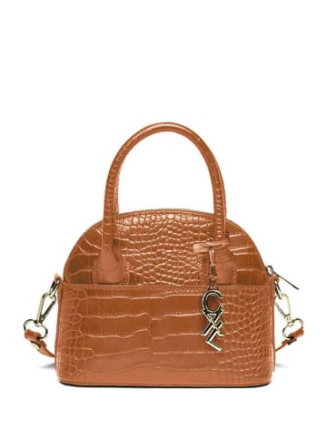 CXL by Christian Lacroix Leder-Henkeltasche "Bel-air" in Hellbraun - (B)21 x (H)16 x (T)9 cm