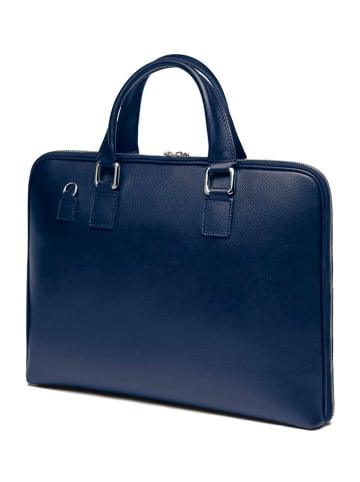 CXL by Christian Lacroix Leder-Businesstasche "Louvre" in Blau - (B)38 x (H)28,5 x (T)5,5 cm