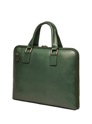 CXL by Christian Lacroix Leder-Businesstasche "Louvre" in Grün - (B)38 x (H)28,5 x (T)5,5 cm