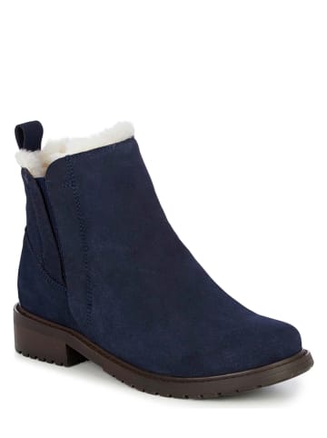 EMU Leren boots donkerblauw