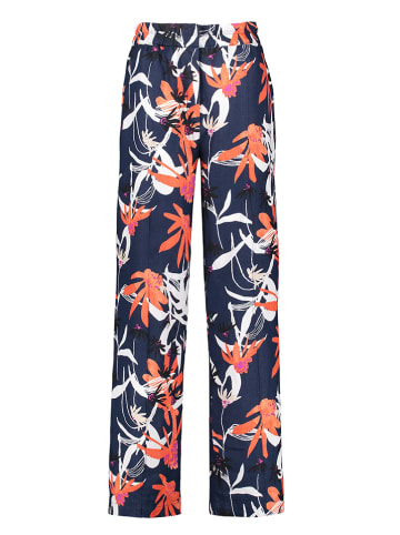 Gerry Weber Linnen broek donkerblauw/oranje