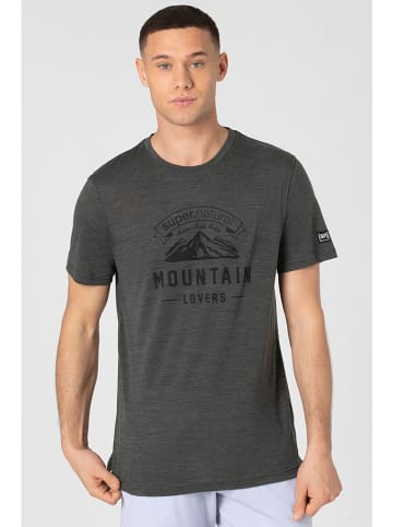super.natural Shirt "Mountain Lovers" antraciet