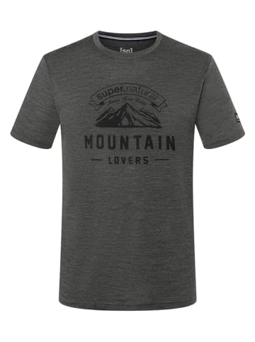 super.natural Shirt "Mountain Lovers" antraciet