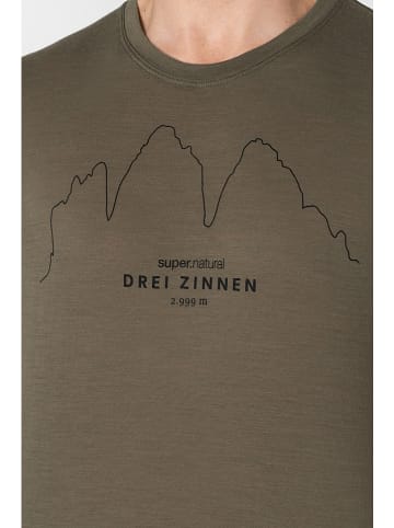 super.natural Shirt "Drei Zinnen" bruin