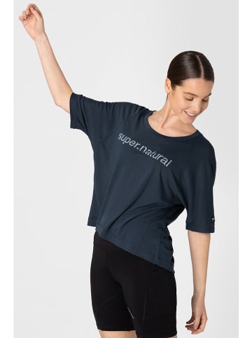 super.natural Trainingsshirt "Liquid Flow" donkerblauw