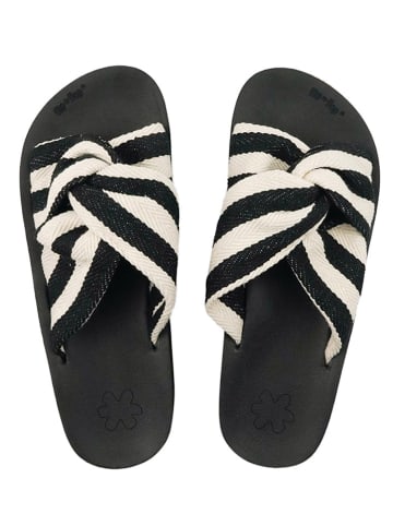 Flip Flop Pantoletten "Twist" in Schwarz