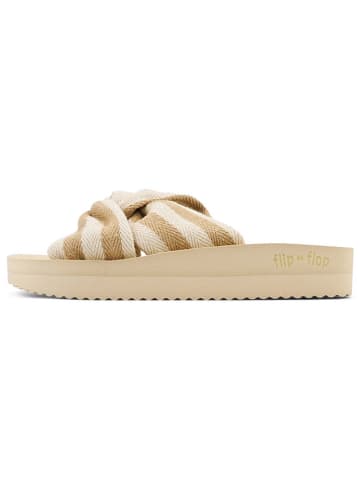 Flip Flop Pantoletten "Twist" in Beige