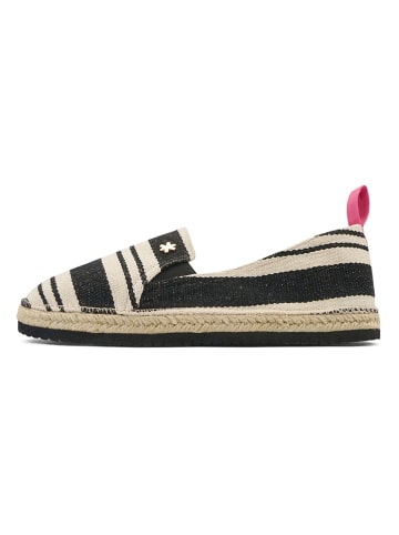 Flip Flop Espadrilles in Schwarz/ Weiß