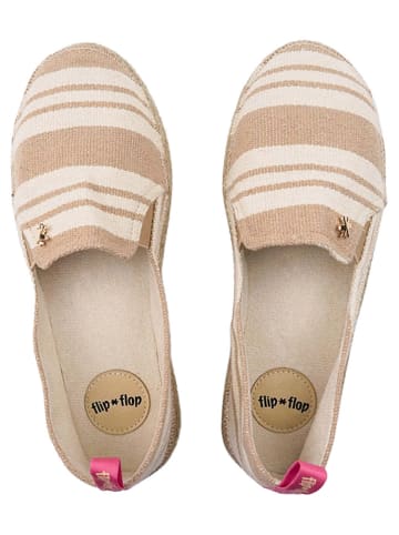 Flip Flop Espadrilles in Beige