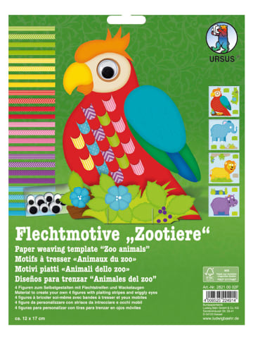 URSUS Flechtmotive-Bastelset "Zootiere" in Ohne Farbe