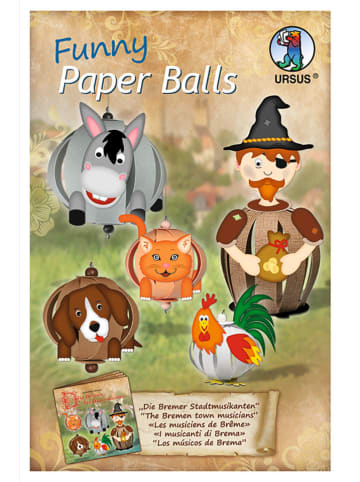 URSUS Bastelset "Funny Paper Balls - Die Bremer Stadtmusikanten"