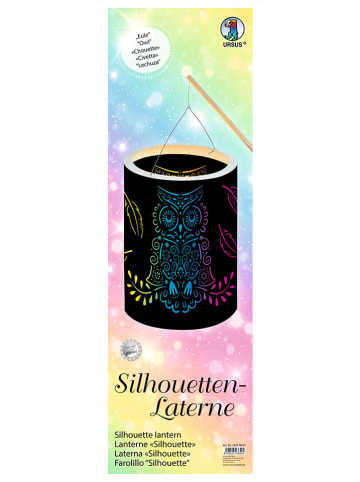 URSUS Silhouetten-Laternen-Bastelset "Eule" in Schwarz/ Bunt