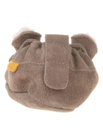 lamino Leder-Krabbelschuhe in Grau