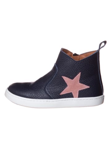 lamino Leren sneakers lichtbruin
