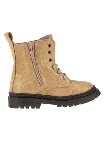 lamino Leder-Boots in Gold