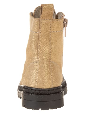 lamino Leder-Boots in Gold