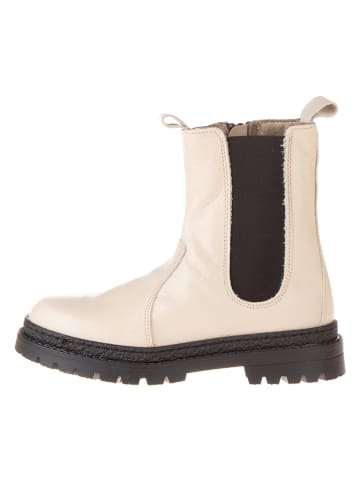 lamino Leder-Boots in Creme