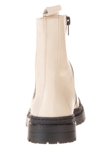 lamino Leder-Boots in Creme