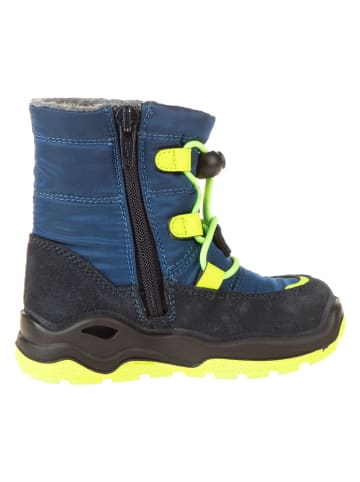 lamino Leren boots donkerblauw