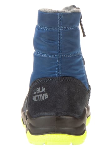 lamino Leren boots donkerblauw