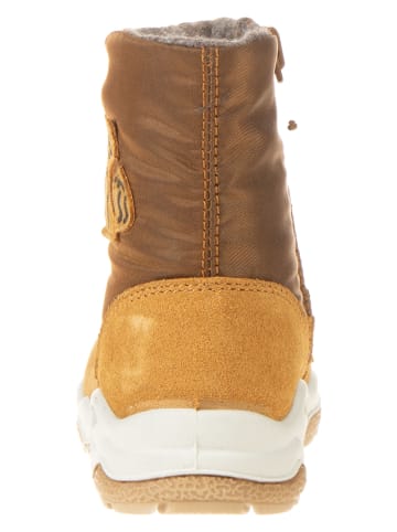 lamino Leder-Boots in Gelb/ Beige