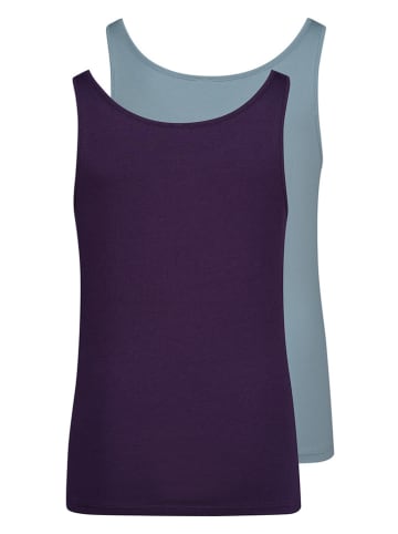 Skiny 2-delige set: hemdjes paars/lichtblauw