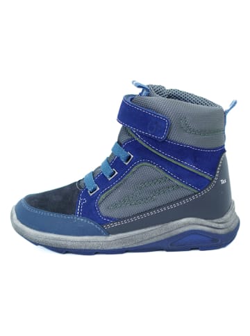 lamino Leder-Boots in Grau/ Blau