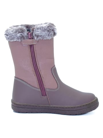 lamino Leren winterlaarzen mauve