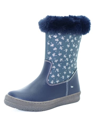 lamino Leder-Winterstiefel in Dunkelblau