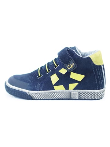 lamino Leren sneakers donkerblauw